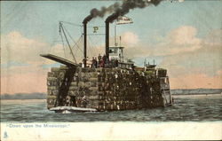 Barge of Cotton Postcard