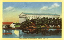 Lake-Centennial Park And Parthenon Postcard