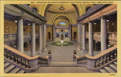 Corridor And Main Stairways Salt Lake City, UT Postcard Postcard