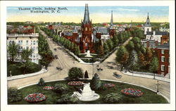 Thomas Circle Looking North Washington, DC Washington DC Postcard Postcard