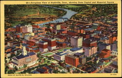 Aeroplane View Of Nashville Tennessee Postcard Postcard