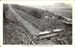 A Crowd At Derby Downs Postcard