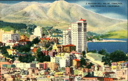 Russian Hill And Mt. Tamalpais San Francisco, CA Postcard Postcard