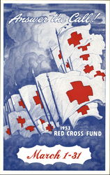 Answer The Call! Red Cross 1953 Advertising Postcard Postcard