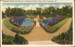 Armistice Boulevard Entrance To Marconi Garden, Slater Park Postcard