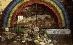 Rainbow With The Pot Of Gold, Rock City Gardens Postcard