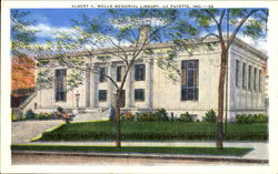 Albert A. Wells Memorial Library Postcard