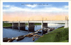 Main Street Levee Lafayette, IN Postcard Postcard