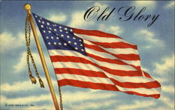 Old Glory Patriotic Postcard Postcard