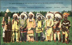 Sioux Survivors Of The Battle Of The Little Big Horn Native Americana Postcard Postcard