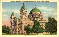 St. Louis Cathedral, Lindell Blvd. and Newstead Ave. Missouri Postcard Postcard