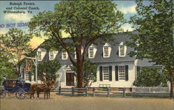 Raleigh Tavern And Colonial Coach Postcard