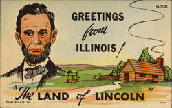 Greetings From Illinois Presidents Postcard Postcard