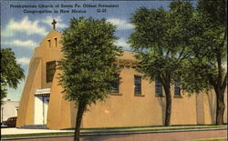 Presbyterian Church Of Santa Fe Postcard