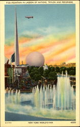 Fountain In Lagoon Of Nations Postcard