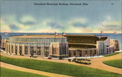 Cleveland Municipal Stadium Ohio Postcard Postcard