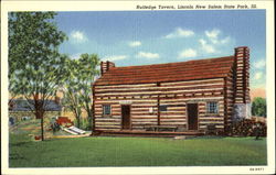 Rutledge Tavern, New Salem State park Postcard