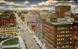 Looking West, Farnam Street Postcard