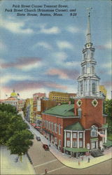 Park Street Church, Park Street Corner Tremont Street Boston, MA Postcard Postcard