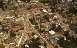 Aerial View Of The Town Of Stoughton Massachusetts Postcard Postcard