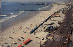 An Excellent Panoramic View Looking Down Upon The Boardwalk Postcard