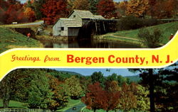 Greetings From Bergen County, Bergen County Scenic, NJ Postcard Postcard