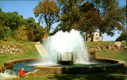 Water Fountain At Lake Hopatcong State Park Postcard