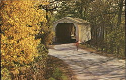 Green Sergeant's Covered Bridge, Rosemont-Sergeantsville Road Postcard