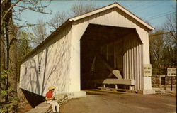 Green Sergeant's Covered Bridge, Rosemont-Sergeantsville Road Postcard