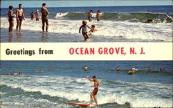 Greetings From Ocean Grove New Jersey Postcard Postcard