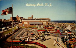 A Small Section Of The Fun Area Asbury Park, NJ Postcard Postcard