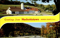 Greetings From Hackettstown, Waren County New Jersey Postcard Postcard