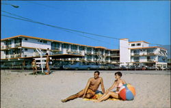 The Gondolier Motel, On the Beach at Lavender Road Wildwood Crest, NJ Postcard Postcard