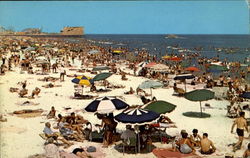 Beach And Ocean North Of Marine Pier Wildwood-By-The-Sea, NJ Postcard Postcard