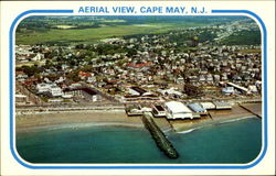 Aerial View Cape May, NJ Postcard Postcard