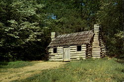 Reconstructed Continental Army Officers' Hut Morristown, NJ Postcard Postcard