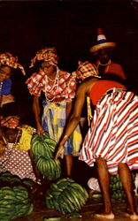 Native Girls Doing The Banana Dance Postcard