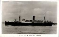 Cunard White Star S.S. Samaria Postcard