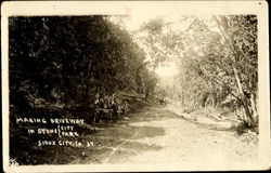 Making Driveway In Stone City Park Sioux City, IA Postcard Postcard