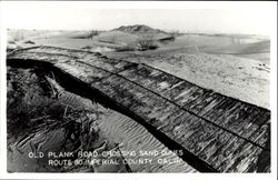 Old Plank Road Crossing Sand Dunes, Route 80, Imperial County Scenic, CA Postcard Postcard