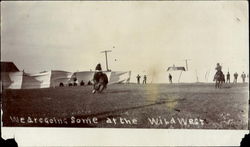 Horses We Are Going Some At The Wild West Rodeos Postcard Postcard