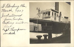 Steamer in St. Petersburg Florida Postcard