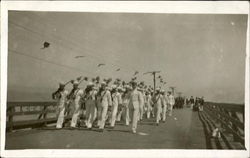 Sailors Marching Navy Postcard Postcard