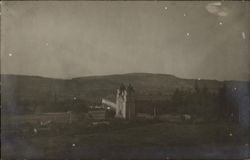 Scenic Mountain View with Church Landscapes Postcard Postcard