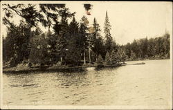 Island In Loon Lake Scenic, WA Postcard Postcard