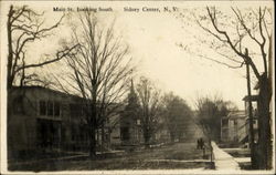 Main St. Looking South Sidney Center, NY Postcard Postcard