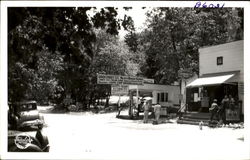 Rural Grocery Store and Service Station Buildings Postcard Postcard