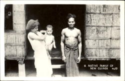 A Native Family Of New Guinea South Pacific Postcard Postcard