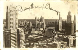 Passing Through Chicago Postcard