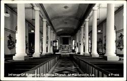 Interior Of St. Martin Catholic Church Postcard